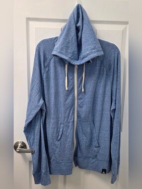 AMERICAN GIANT Light Weight Full Zip Blue Sweatshirt Hoodie Women's 2XL